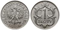 1 złoty 1929, Warszawa, piękny egzemplarz, bardz