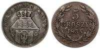5 groszy 1835, Wiedeń, patyna, Bitkin 3, H-Cz. 3