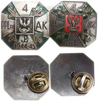 Polska, zestaw 2 odznak 4. Pułku Piechoty Legionów AK