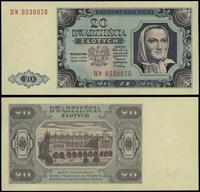 20 złotych 1.07.1948, seria HW, numeracja 053807
