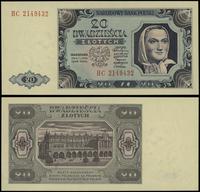 20 złotych 1.07.1948, seria HC, numeracja 214943