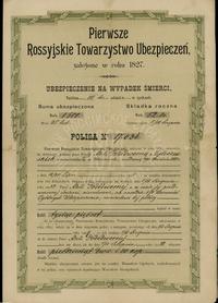Polska, ubezpieczenie na wypadek śmierci na sumę 1.500 rubli, lipiec 1908