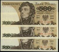 Polska, zestaw: 3 x 500 złotych