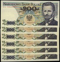 Polska, zestaw: 6 x 200 złotych, 1.06.1979