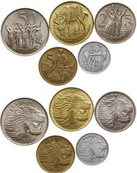 lot 5 monet 1977 (1969EE), 1,5,10,25,50 centów, 