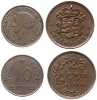 zestaw 2 monet 1930, 10 oraz 25 centymów, brąz, 