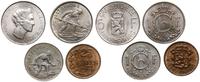 lot 4 monet, 25 centymów 1947, 1 frank 1947, 1 f