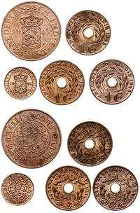 zestaw 5 monet, Utrecht, 1/2 centa 1945 P, 1 cen