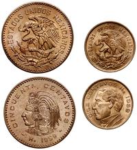 zestaw 2 monet 1959, 10, 50 cenavos, brąz, razem