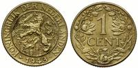 1 cent 1943, Filadelfia, żółty metal, KM 10