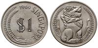 1 dolar 1969, Singapur, miedzionikiel, piękny, K