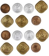 zestaw 7 monet, 1 pie 1956, 1 paisa 1962, 2 x 1 
