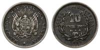 10 centesimos 1877, Paryż, srebro próby 900, cie