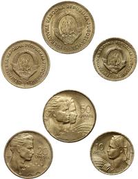 zestaw 3 monet 1955, Belgrad, 10, 20 oraz 50 din