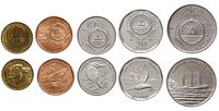 zestaw 5 monet, 1, 5, 10, 20, 50 escudos, brąz, 