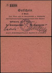 2 marki 12.08.1914, numeracja 1499, gruby papier