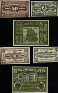 zestaw 3 banknotów, 25 fenigów 01.07.1917, numer