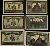 zestaw 3 banknotów, 2 marki 01.05.1921, 5 marek 