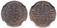 1 grosz 1934, Warszawa, piękna moneta w pudełku 