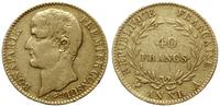 40 franków AN XI (1803), Paryż, złoto 12.80 g, F