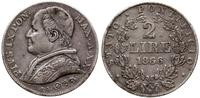 2 liry 1866 R, Rzym, XXI rok pontyfikatu, patyna