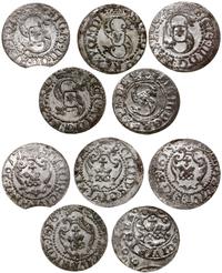 zestaw 5 x szeląg, Ryga, 1615, 1616, 1617, 1618 