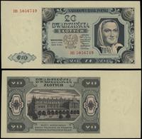 20 złotych 1.07.1948, seria DB, numeracja 505674