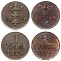 zestaw: 2 x 1 fenig 1929, 1937, Berlin, razem 2 