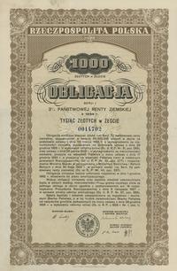 obligacja 3 % na 1.000 złotych w złocie 1933, Wa
