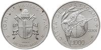 1.000 lirów 2001, Rzym, srebro, pięknie zachowan