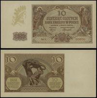 10 złotych 1.03.1940, seria L, numeracja 0328781