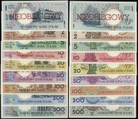 komplet nieobiegowych banknotów z serii miasta p