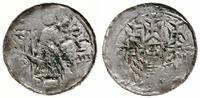 denar 1102-1107, Aw: Rycerz na wprost, w prawej 