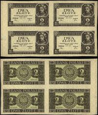 2 złote 26.02.1936, cztery nie rozcięte banknoty