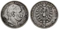 2 marki 1876 A, Berlin, miejscowe zabrudzenia na