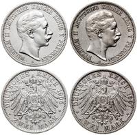 Niemcy, zestaw 2 x 2 marki, 1905 A, 1907 A