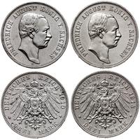 Niemcy, zestaw 2 x 3 marki, 1910 E, 1913 E