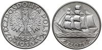 2 złote 1936, Warszawa, Żaglowiec, moneta umyta,