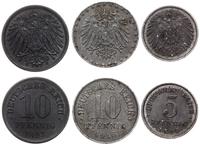 zestaw 3 monet, w skład zestawu wchodzi 5 fenigó