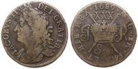 Irlandia, 1/2 korony, tzw. gunmoney, 1689 Sep