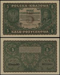 5 marek polskich 23.08.1919, seria II-BD, numera
