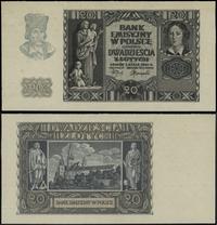 20 złotych 1.03.1940, bez nadruku serii i numera