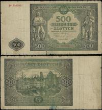 500 złotych 15.01.1946, zastępcza seria Dz, nume