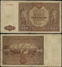 1.000 złotych 15.01.1946, seria AA, numeracja 53