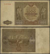 1.000 złotych 15.01.1946, seria M, numeracja 277