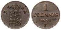 1 fenig 1859 F, Drezno, bardzo ładny, AKS 154, J