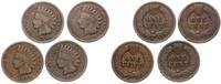 lot 4 x 1 cent 1896, 1897, 1898, 1899, Filadelfi