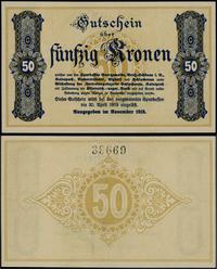 50 koron 11.1918, numeracja 39669, malutkie ugię