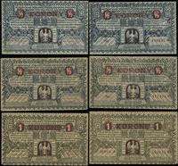 zestaw: 2 x 1/2 korony i 1 korona 1919, razem 3 