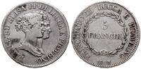 5 franchi 1805, Florencja, srebro, 24.77 g, rzad